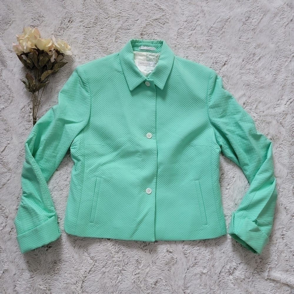 Bernard Zins Paris Castor Spring Green 3‎ Button